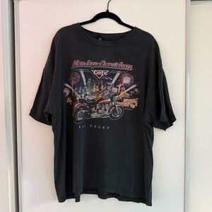 Vintage Harley-Davidson Cafe Black Graphic T-Shirt